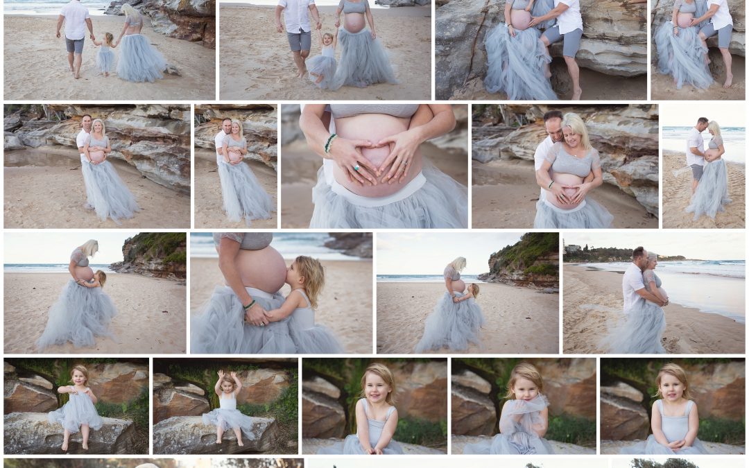 Fun Baby Bump session at Freshwater Beach